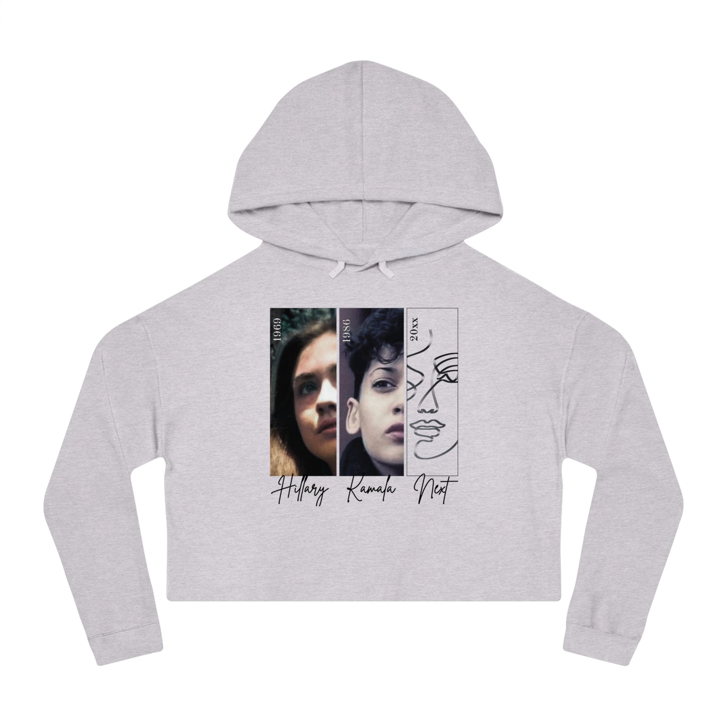 Future Forward: Hillary+Kamala+Next - Crop Hoodie (Inclusive Size Offerings)