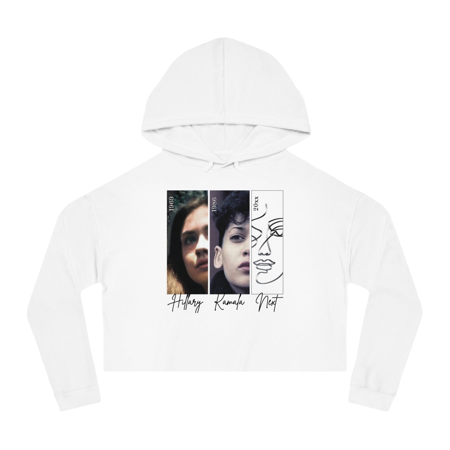 Future Forward: Hillary+Kamala+Next - Crop Hoodie (Inclusive Size Offerings)