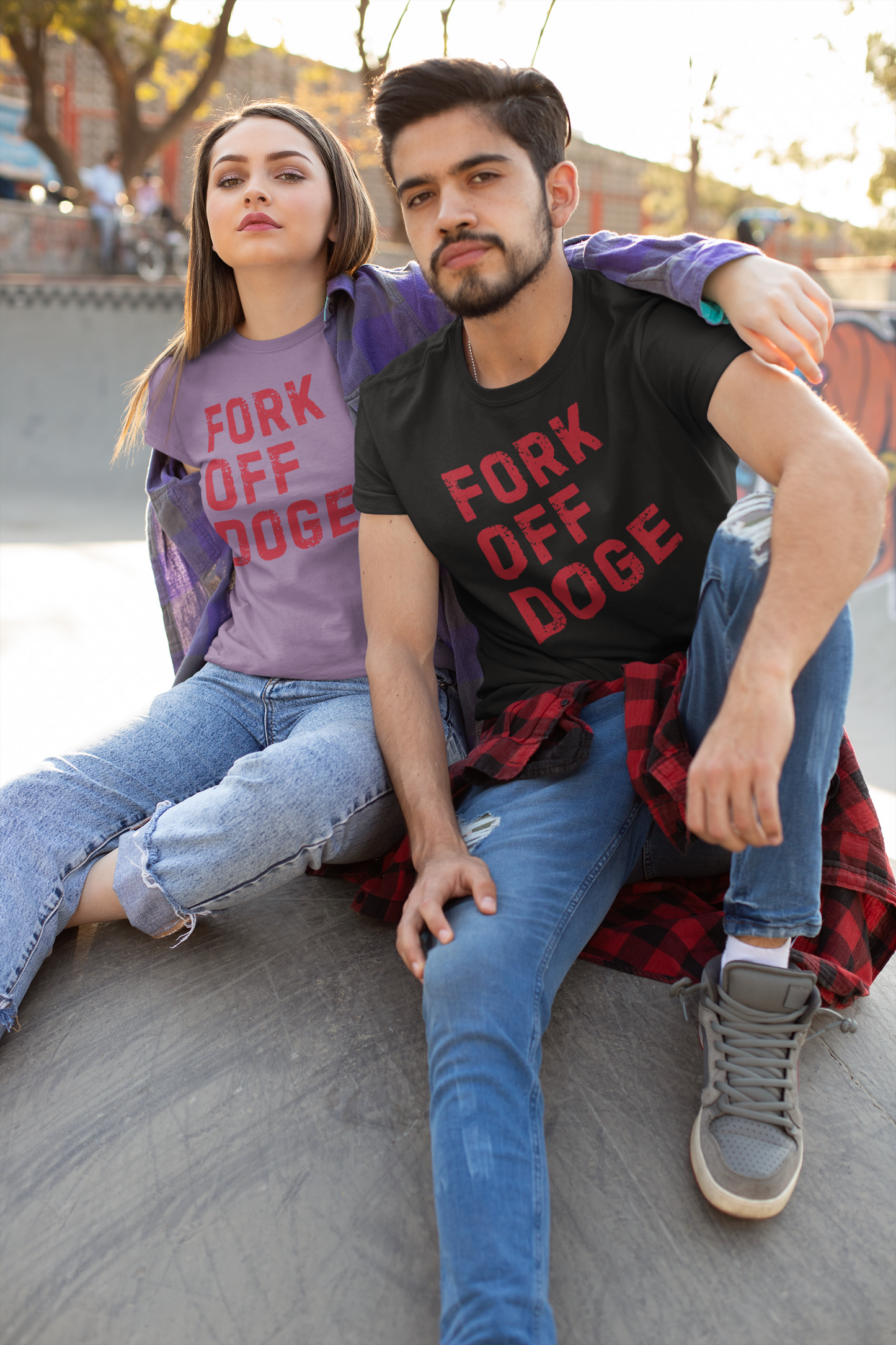 Fork Off DOGE Graphic Tee