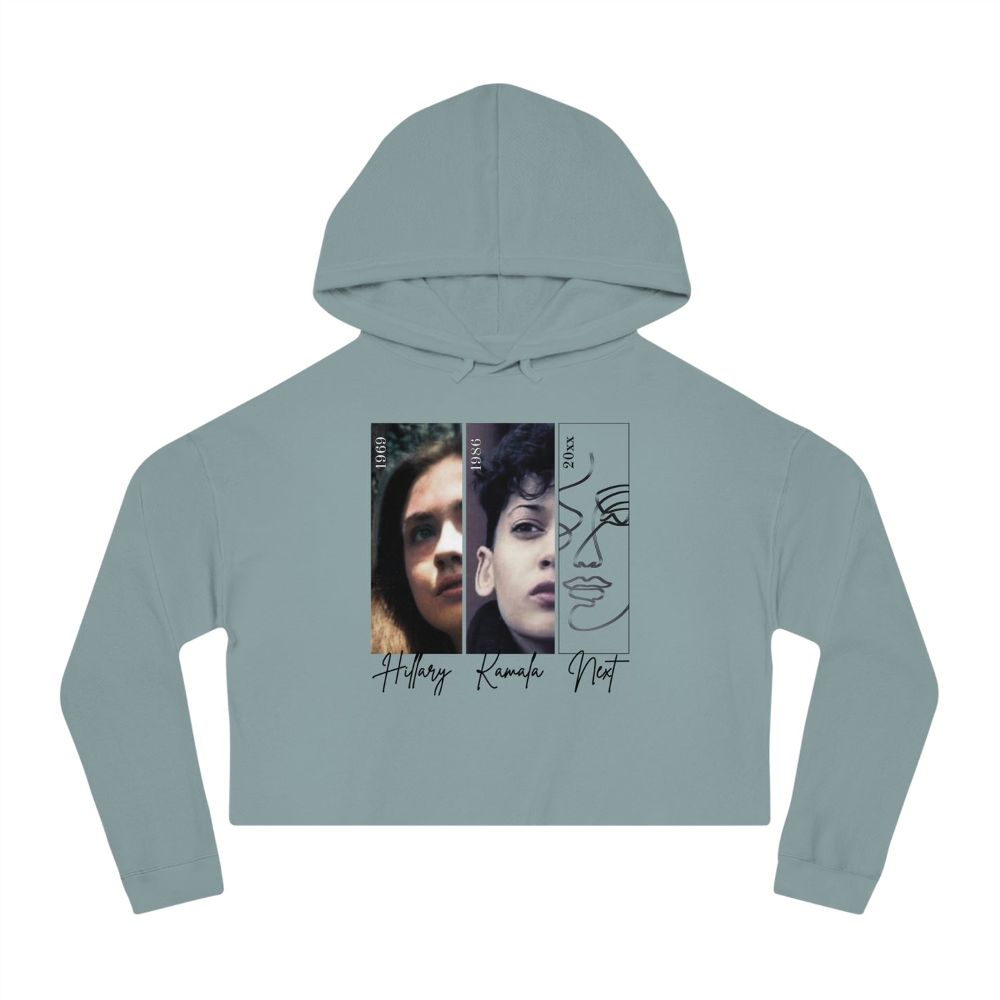 Future Forward: Hillary+Kamala+Next - Crop Hoodie (Inclusive Size Offerings)