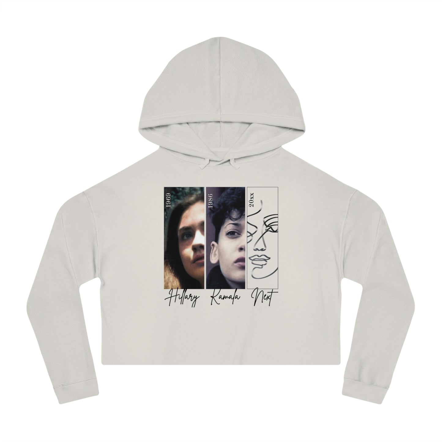 Future Forward: Hillary+Kamala+Next - Crop Hoodie (Inclusive Size Offerings)