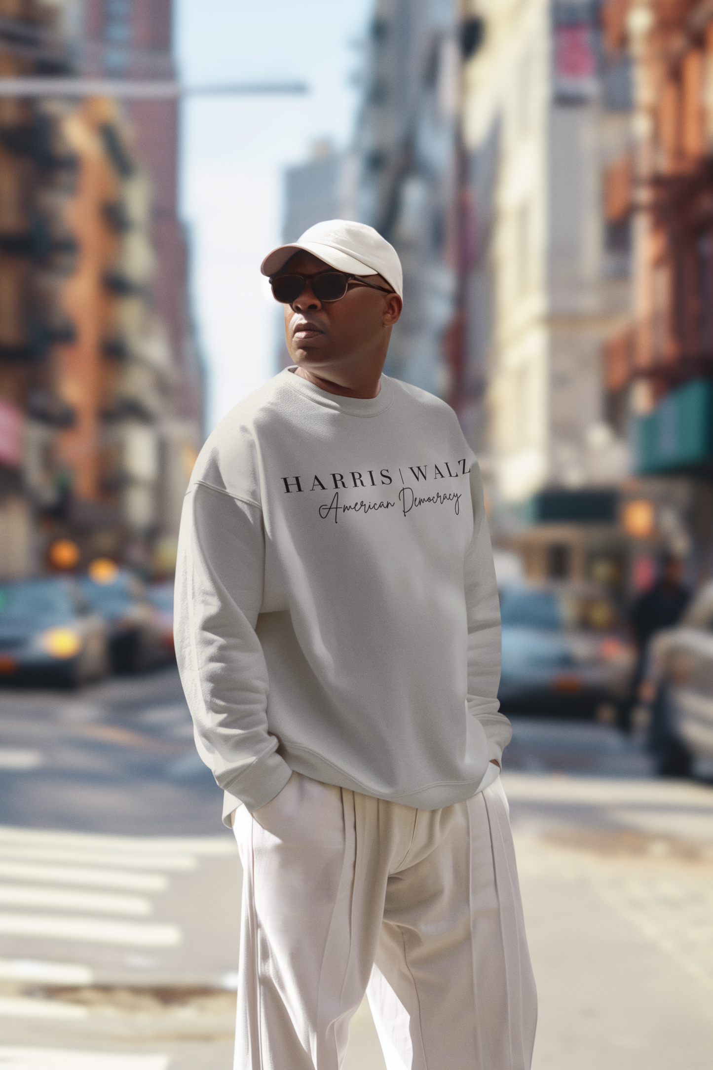 American Democracy: Harris Walls Ticket Black Sweatshirt